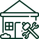 House with hammer and wrench.